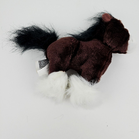 2 Ganz Webkinz Clydesdale Horse 8in and Soft Spot 5 in Pony Brown White 3 horses - Picture 9 of 15